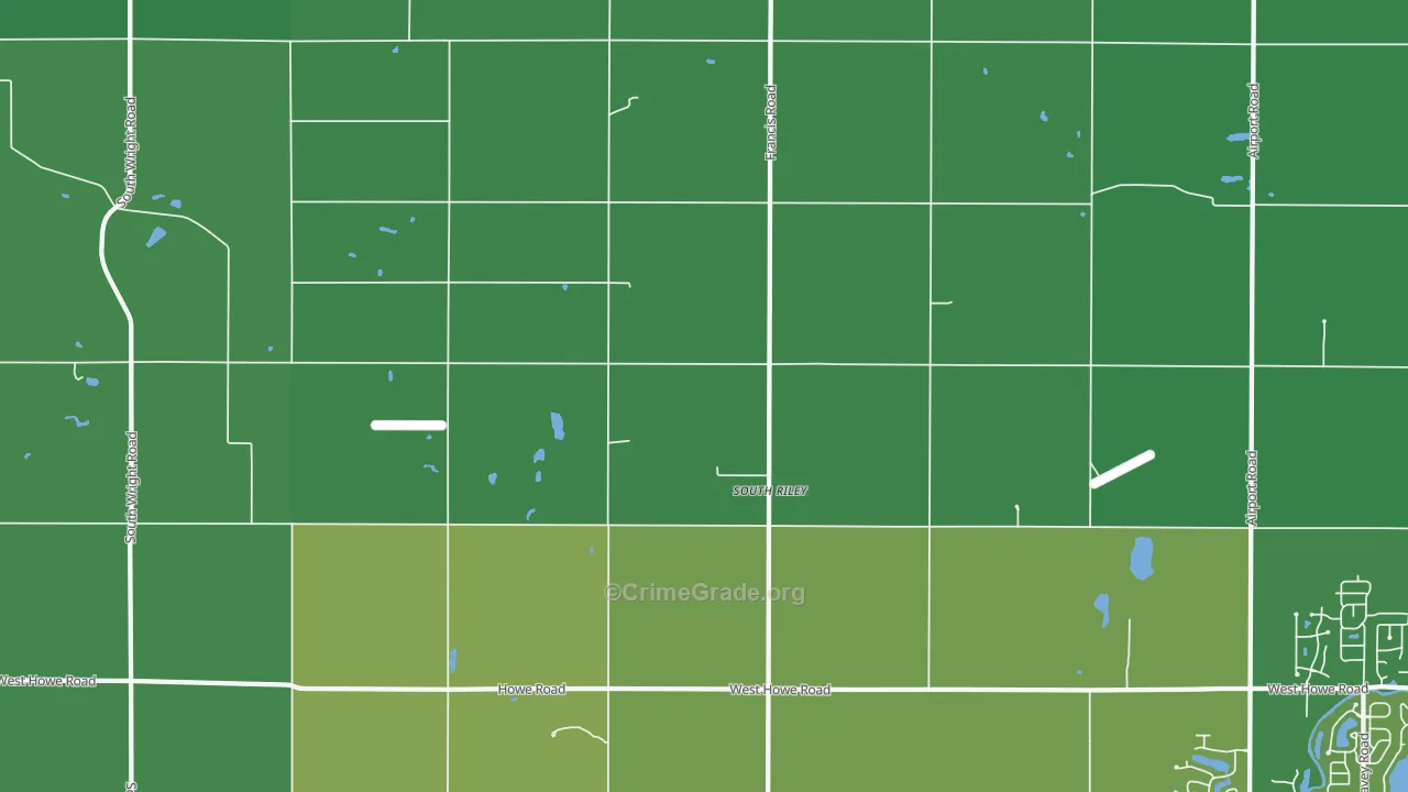 South Riley, MI Map of Vandalism Rates