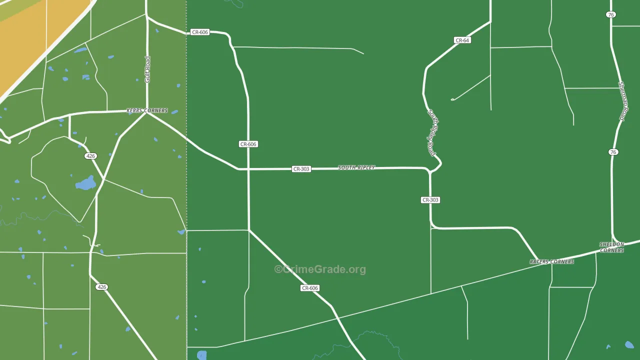 South Ripley, NY Map of Vandalism Rates