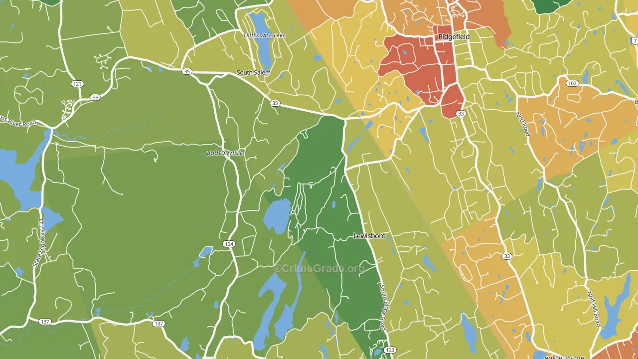 South Salem, NY Map of Vandalism Rates