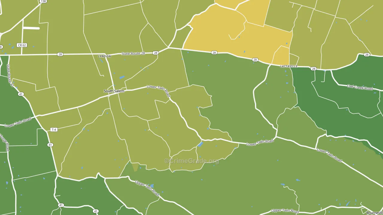 South Salem, OH Map of Vandalism Rates