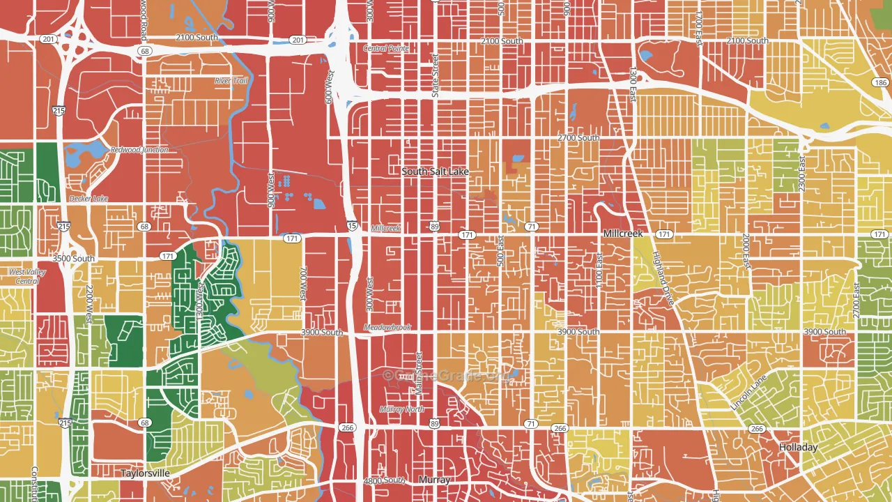 South Salt Lake, UT Map of Vandalism Rates