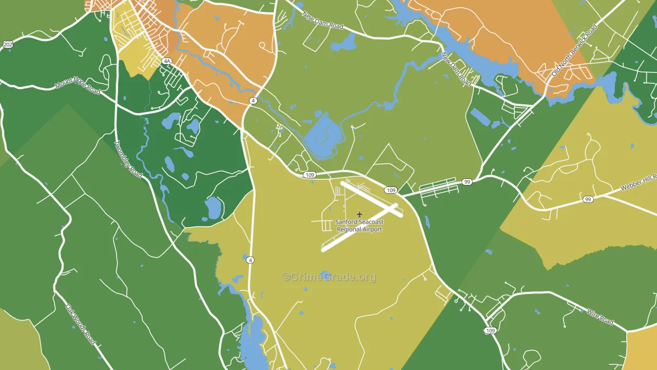 South Sanford, ME Map of Vandalism Rates