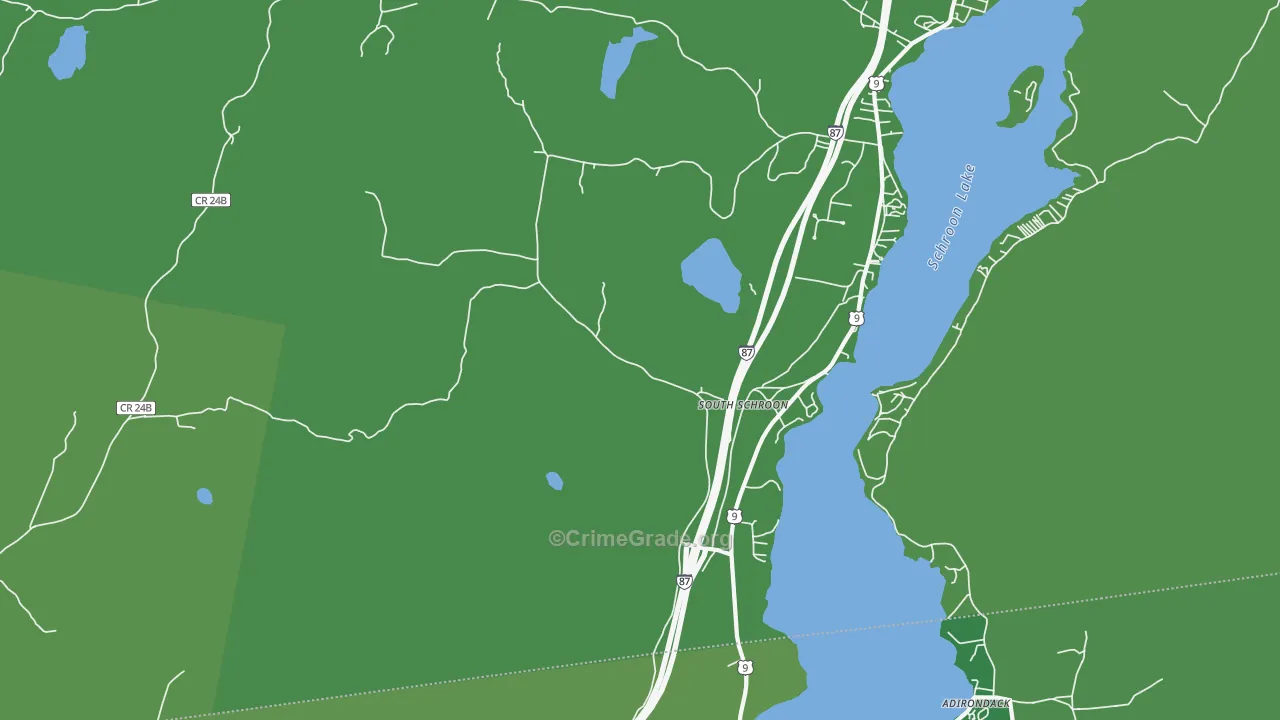 South Schroon, NY Map of Vandalism Rates