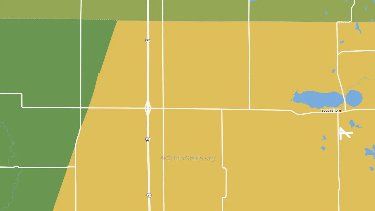 South Shore, SD Map of Vandalism Rates
