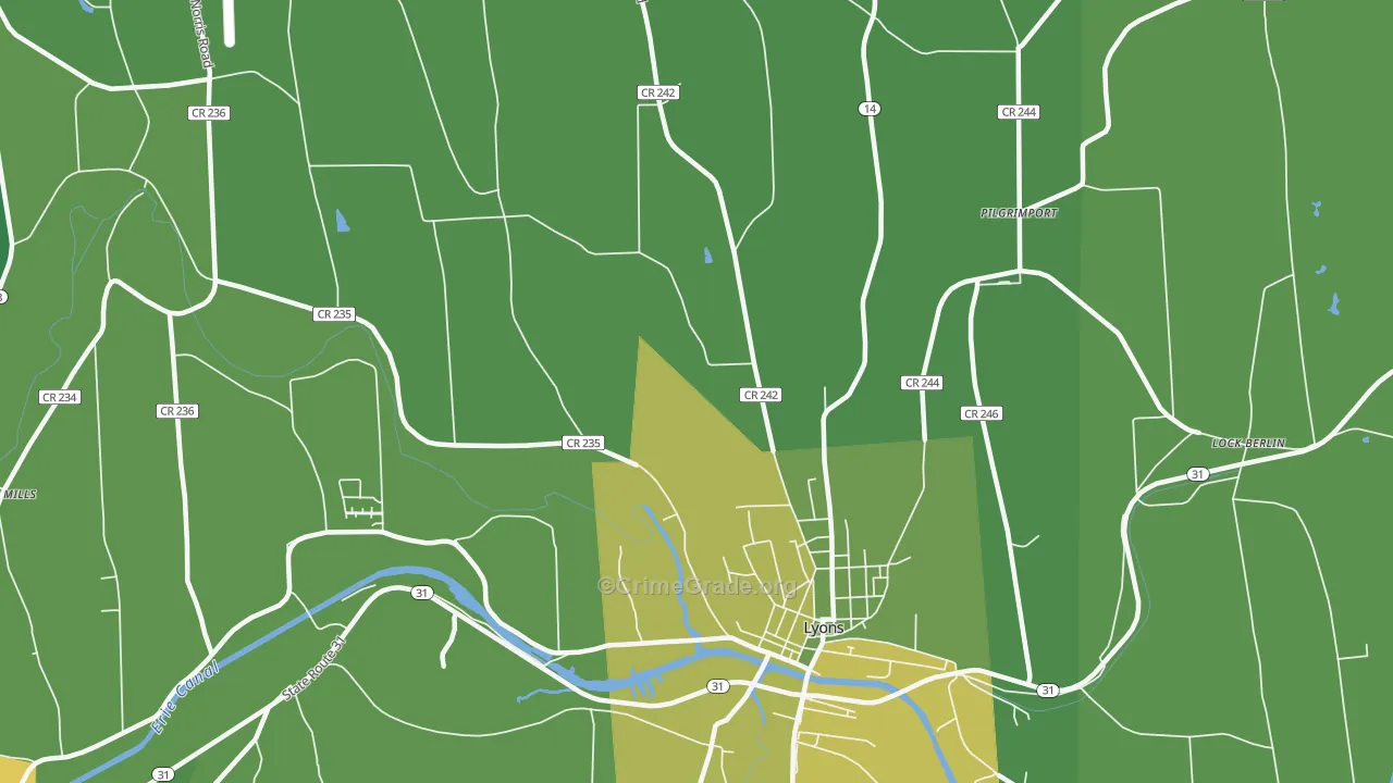 South Sodus, NY Map of Vandalism Rates