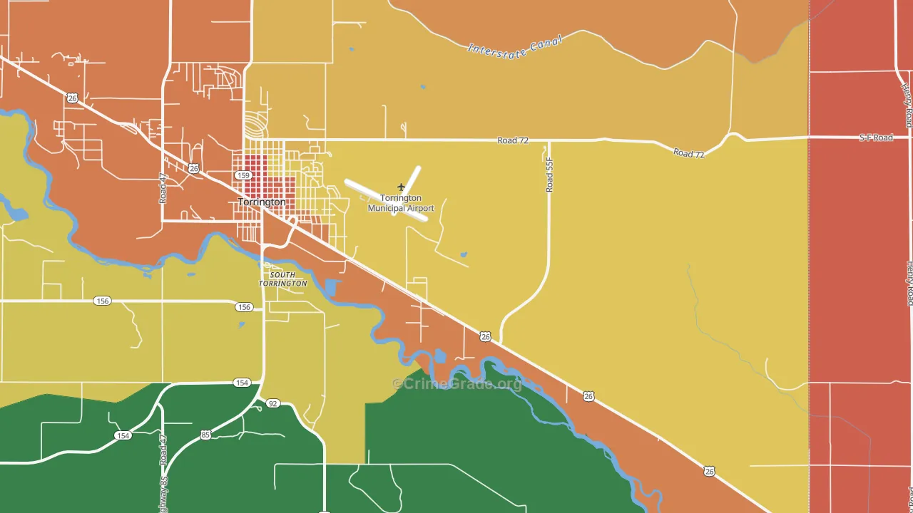 South Torrington, WY Map of Vandalism Rates