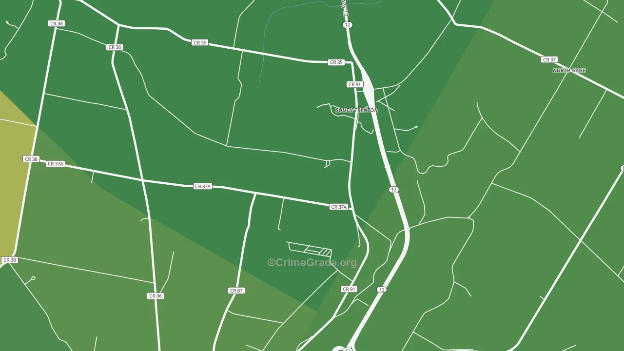 South Trenton, NY Map of Vandalism Rates