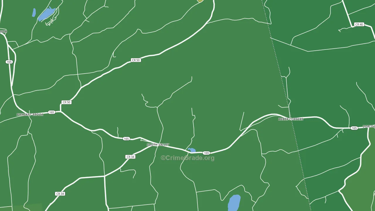 South Valley, NY Map of Vandalism Rates
