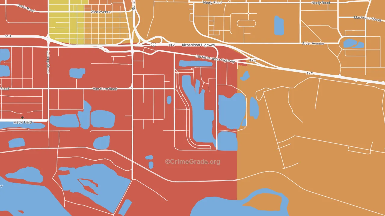 South Van Horn, AK Map of Vandalism Rates
