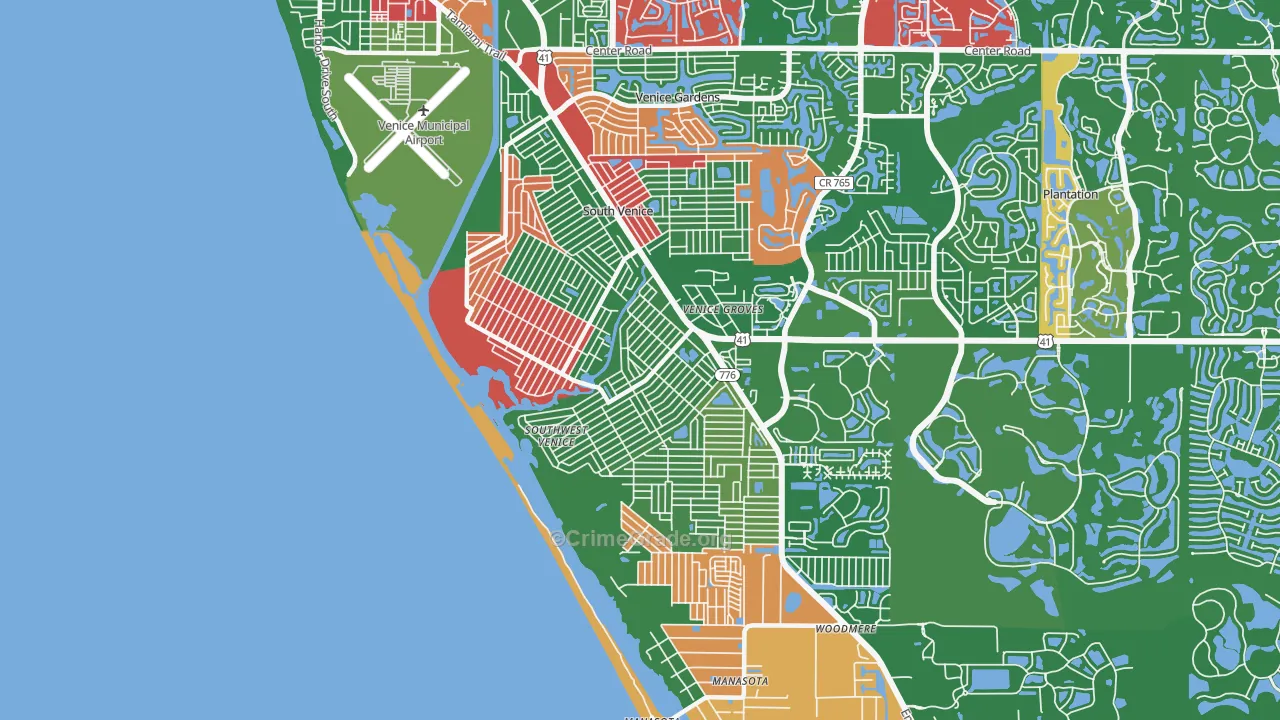 South Venice, FL Map of Vandalism Rates