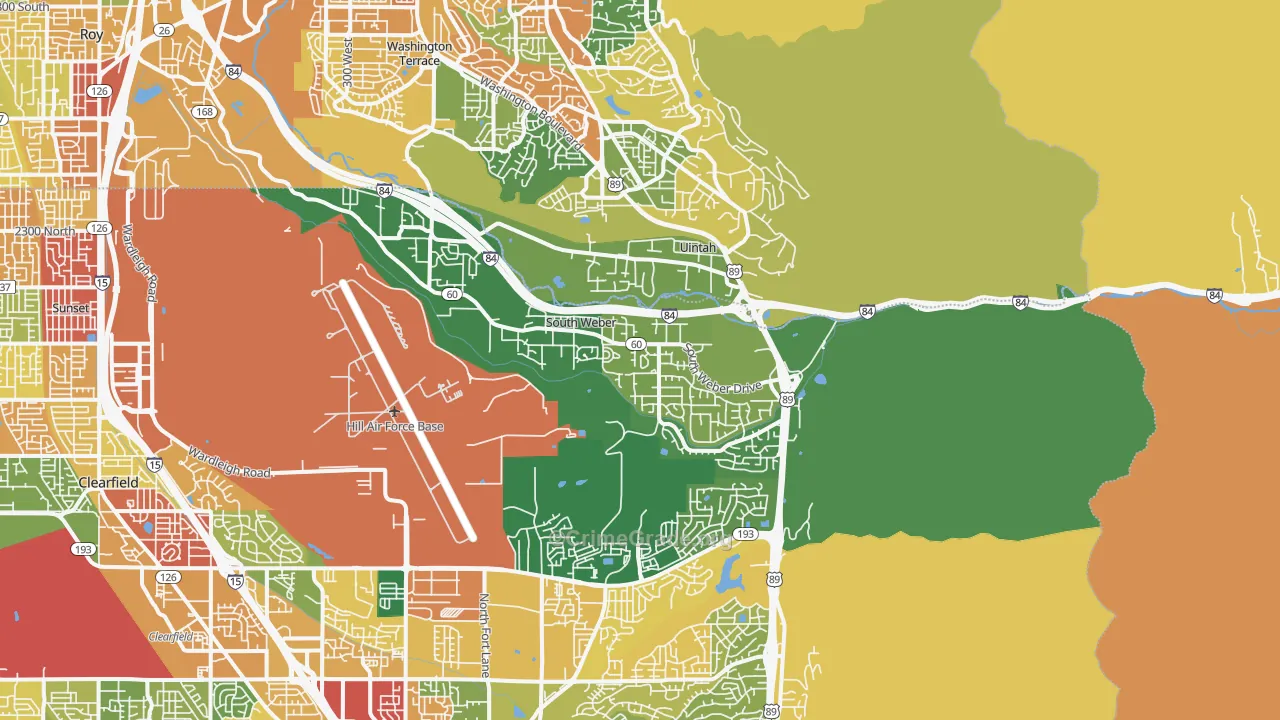 South Weber, UT Map of Vandalism Rates