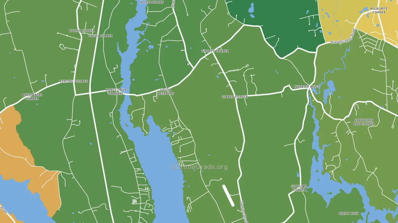 South Westport, MA Map of Vandalism Rates