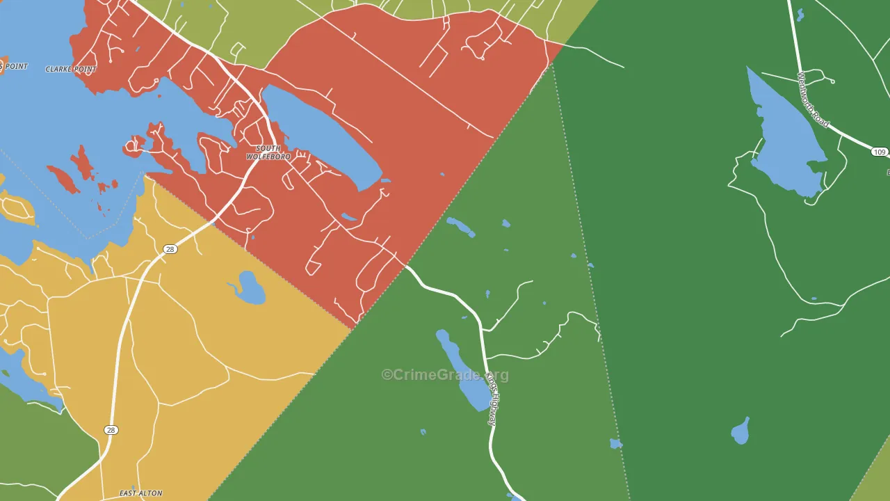 South Wolfeboro, NH Map of Vandalism Rates