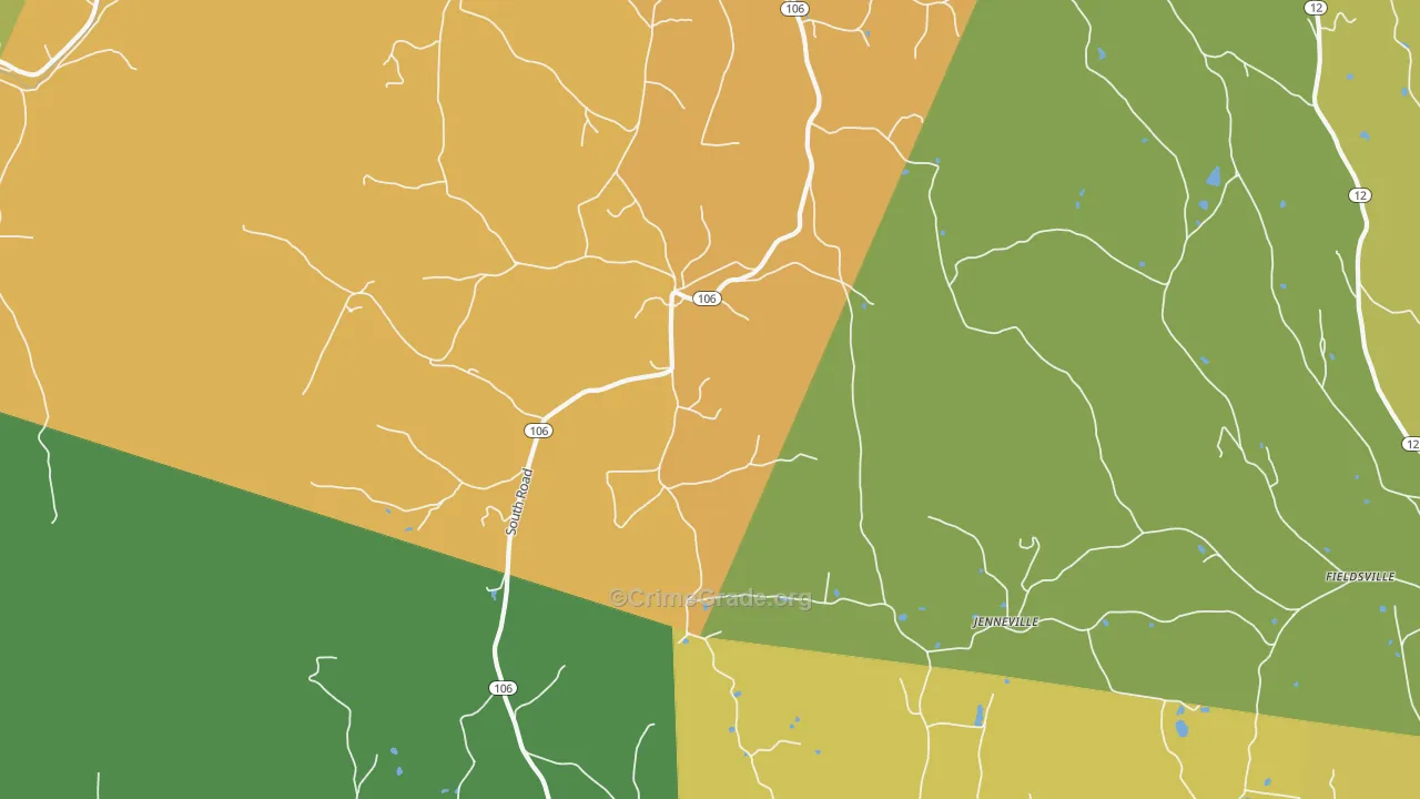 South Woodstock, VT Map of Vandalism Rates
