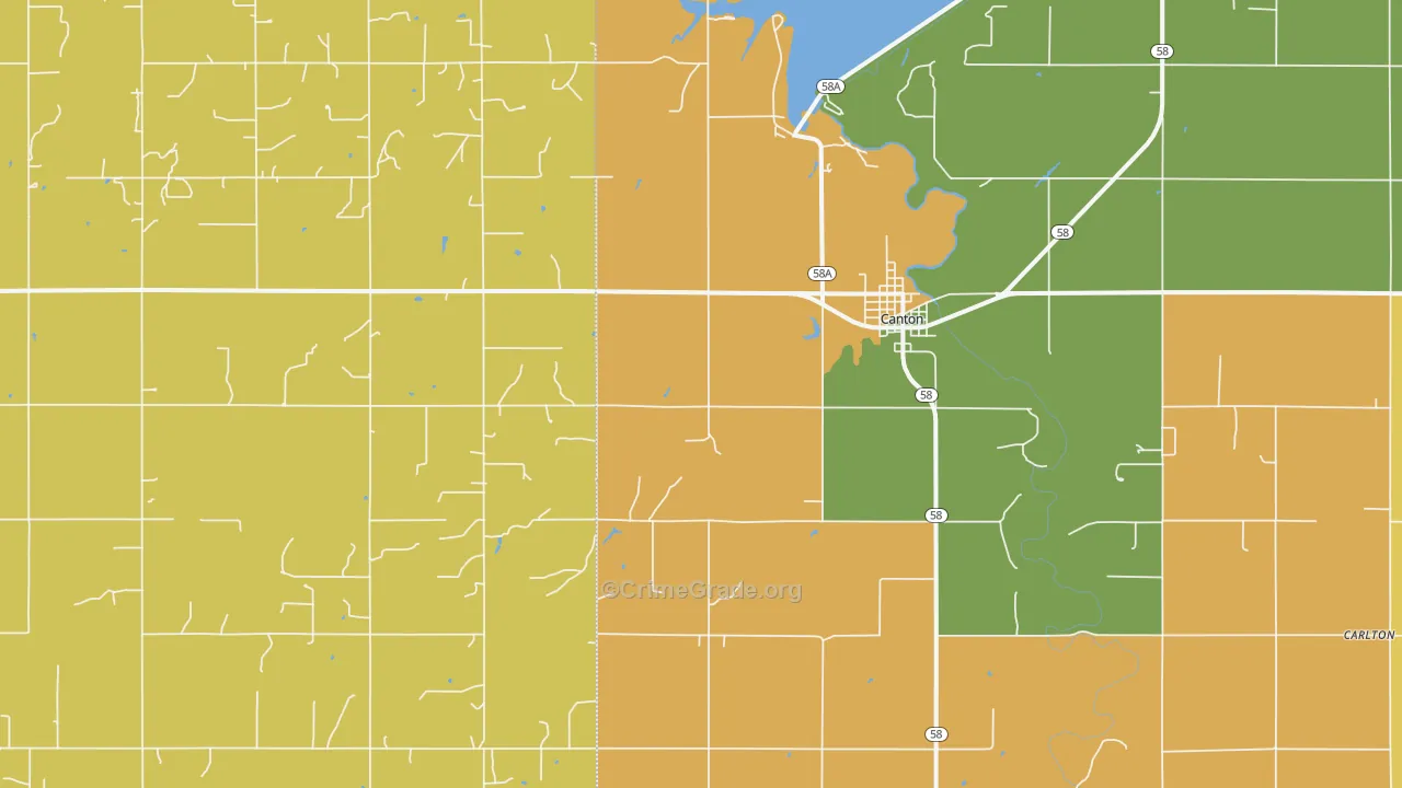 Southard, OK Map of Vandalism Rates