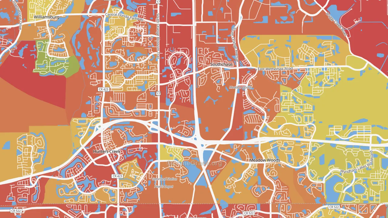 Southchase, FL Map of Vandalism Rates