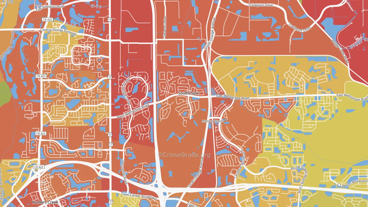 Southchase Village, Southchase, FL Map of Vandalism Rates