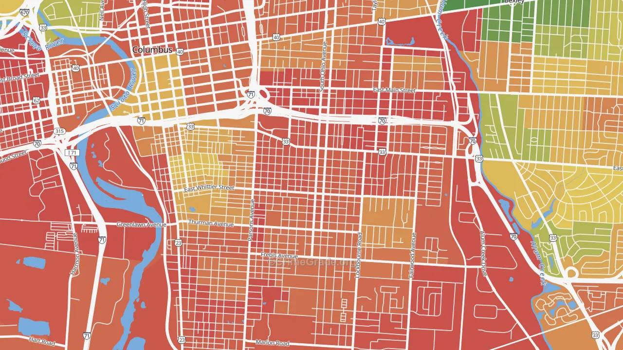 Southern Orchards, Columbus, OH Map of Vandalism Rates