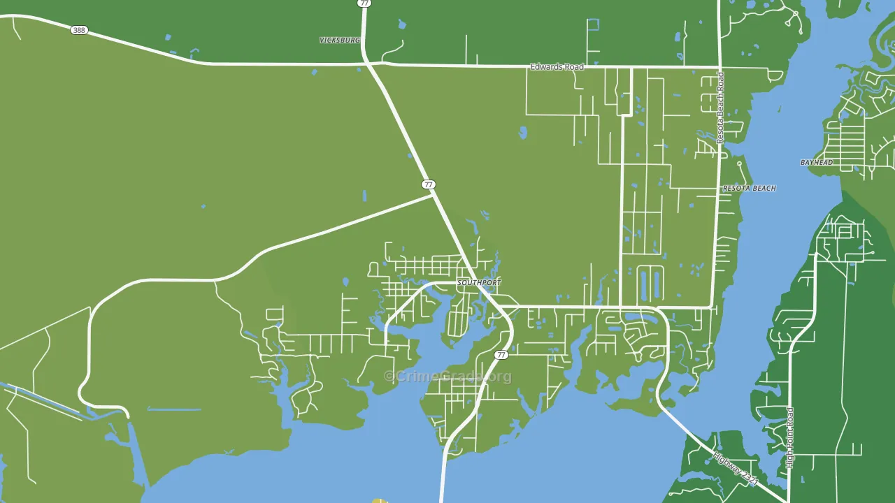 Southport, FL Map of Vandalism Rates