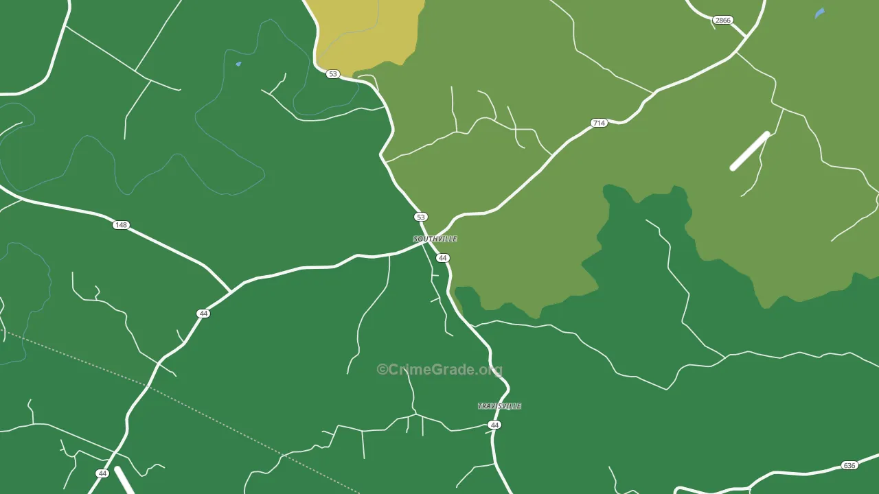 Southville, KY Map of Vandalism Rates