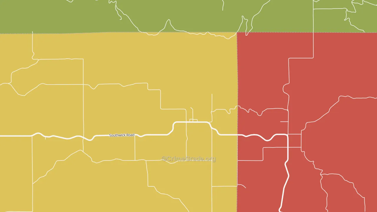 Southwick, ID Map of Vandalism Rates