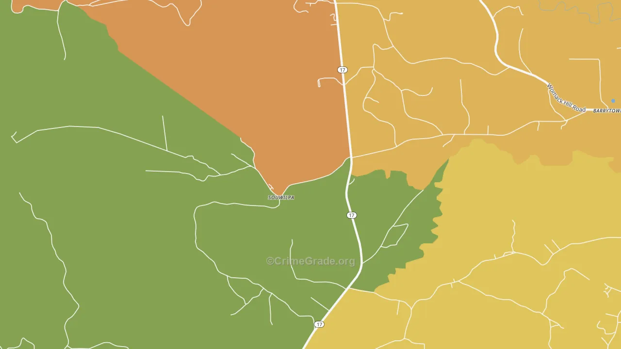 Souwilpa, AL Map of Vandalism Rates
