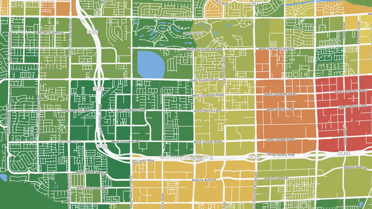 Sovana, Spring Valley, NV Map of Vandalism Rates