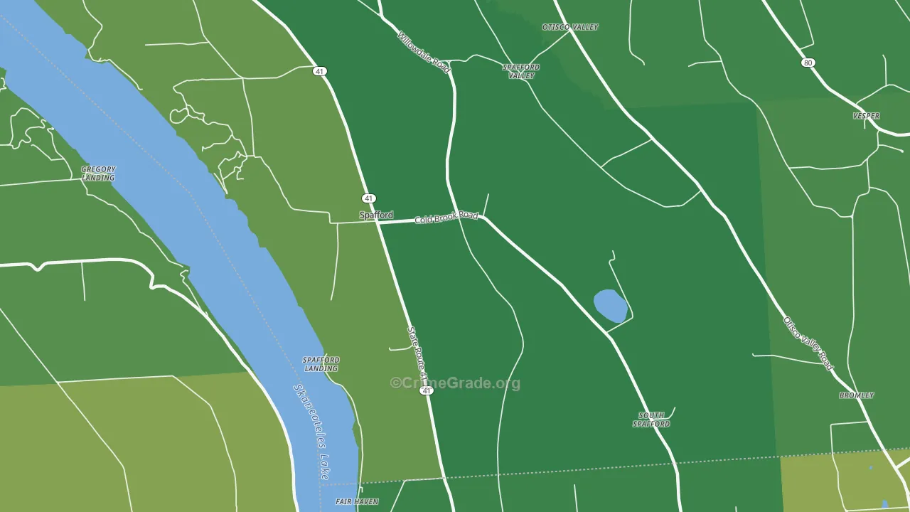 Spafford, NY Map of Vandalism Rates