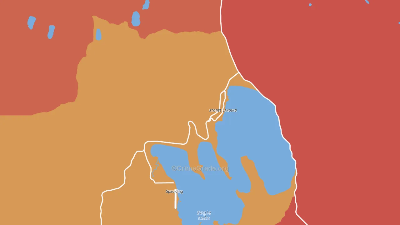 Spalding Tract, CA Map of Vandalism Rates