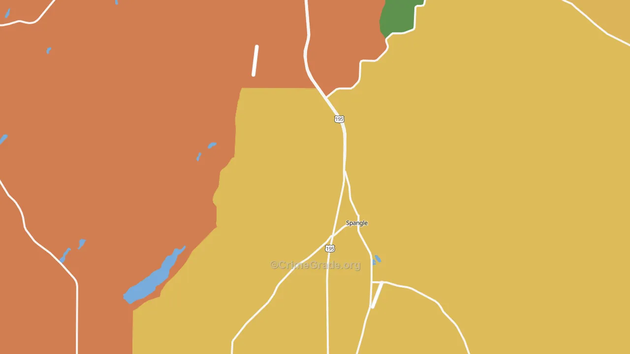 Spangle, WA Map of Vandalism Rates