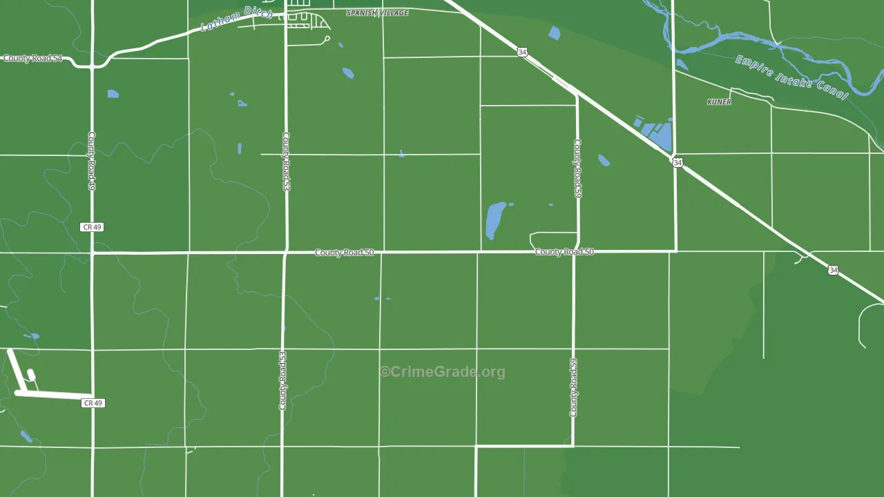 Spanish Village, CO Map of Vandalism Rates