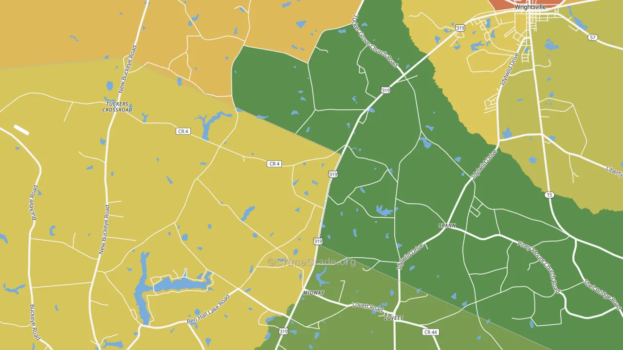 Spann, GA Map of Vandalism Rates