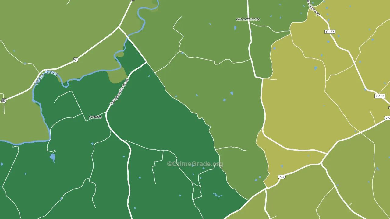 Spargursville, OH Map of Vandalism Rates