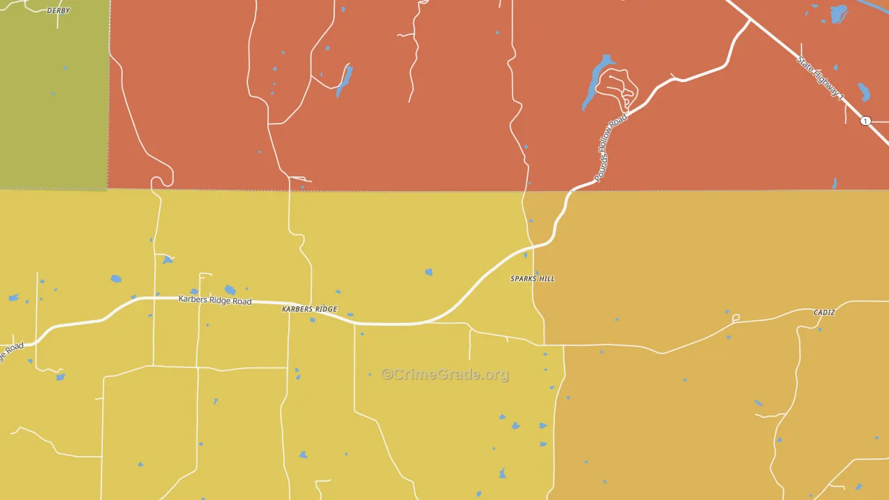 Sparks Hill, IL Map of Vandalism Rates