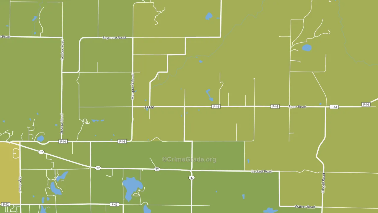 Sparr, MI Map of Vandalism Rates