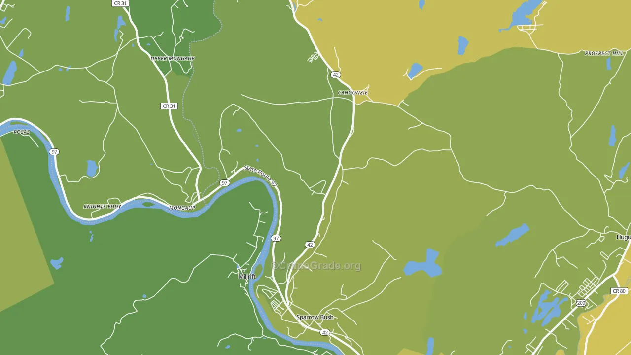 Sparrow Bush, NY Map of Vandalism Rates
