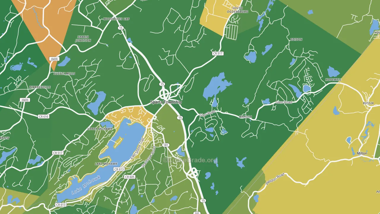 Sparta, NJ Map of Vandalism Rates