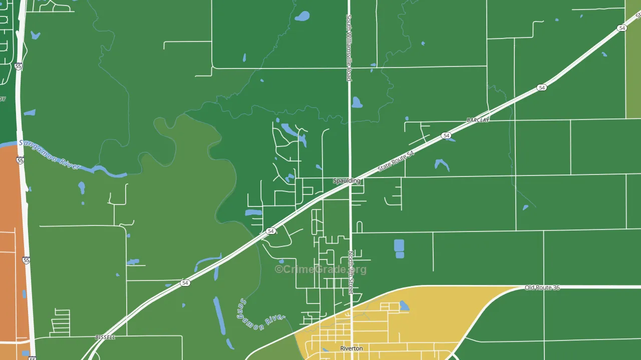 Spaulding, IL Map of Vandalism Rates