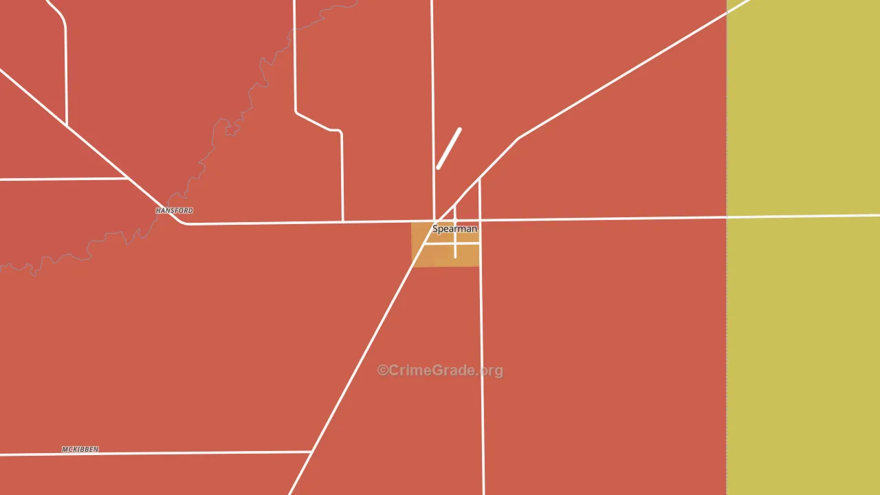 Spearman, TX Map of Vandalism Rates