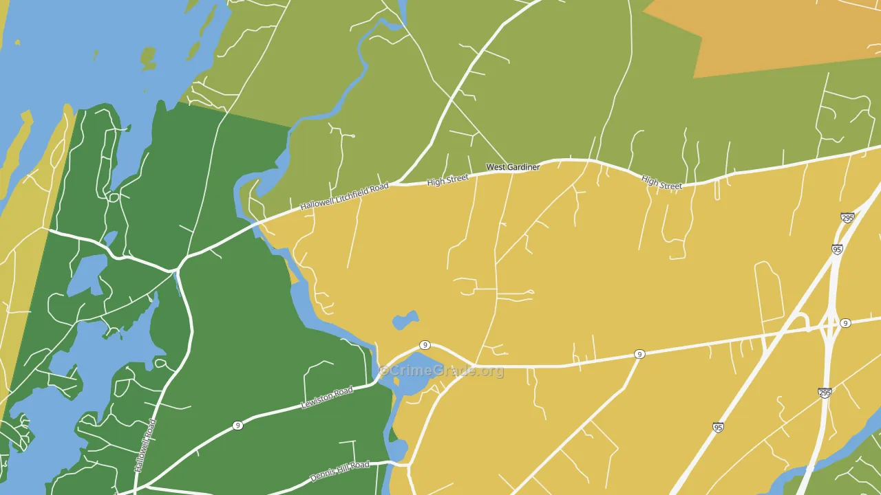 Spears Corner, ME Map of Vandalism Rates