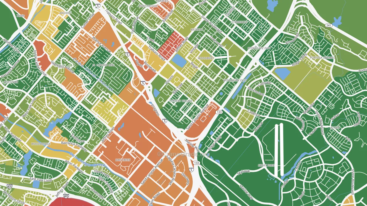Spectrum, Irvine, CA Map of Vandalism Rates