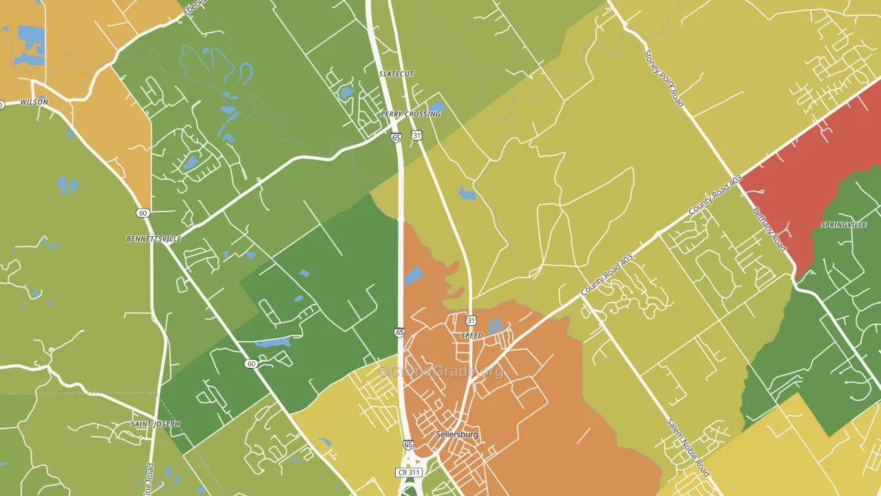 Speed, IN Map of Vandalism Rates