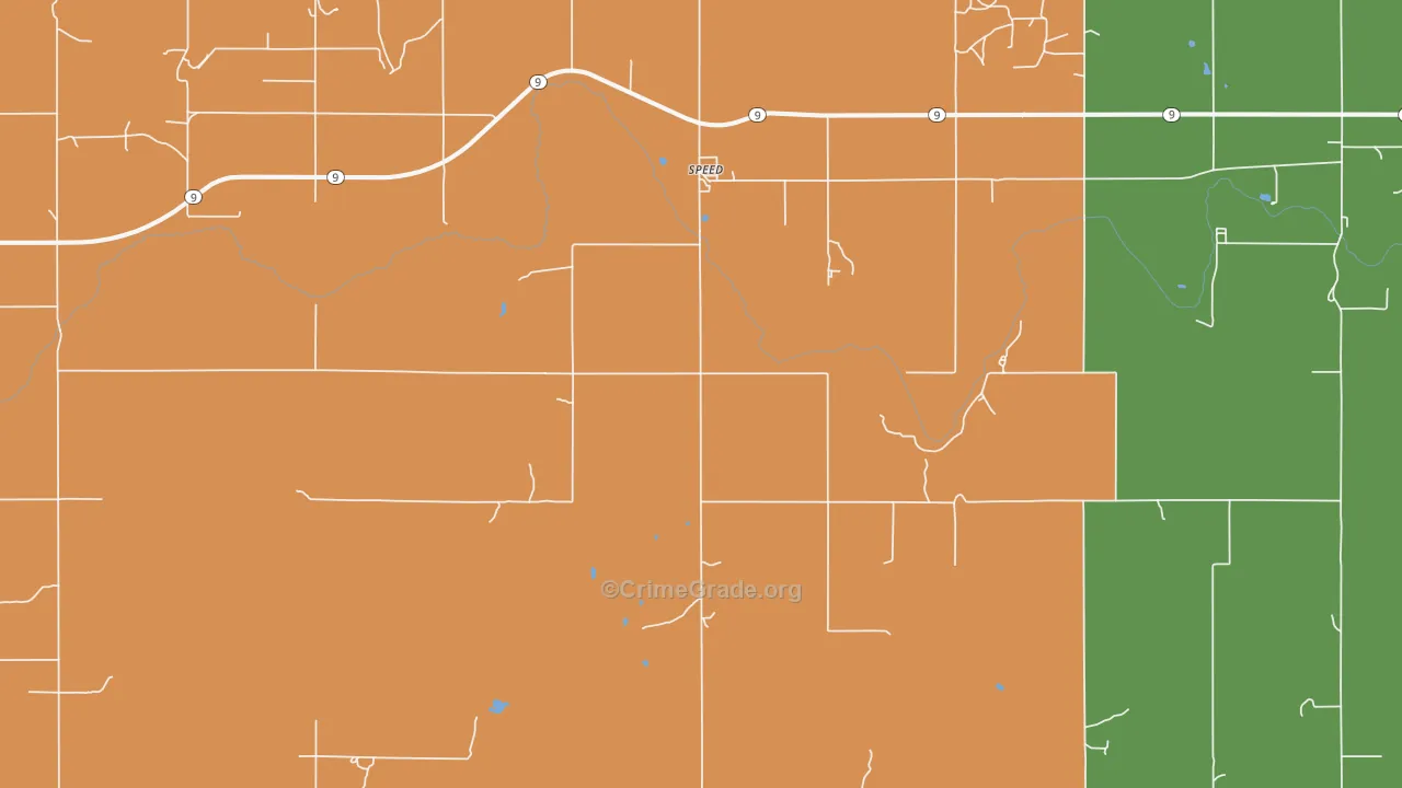 Speed, KS Map of Vandalism Rates
