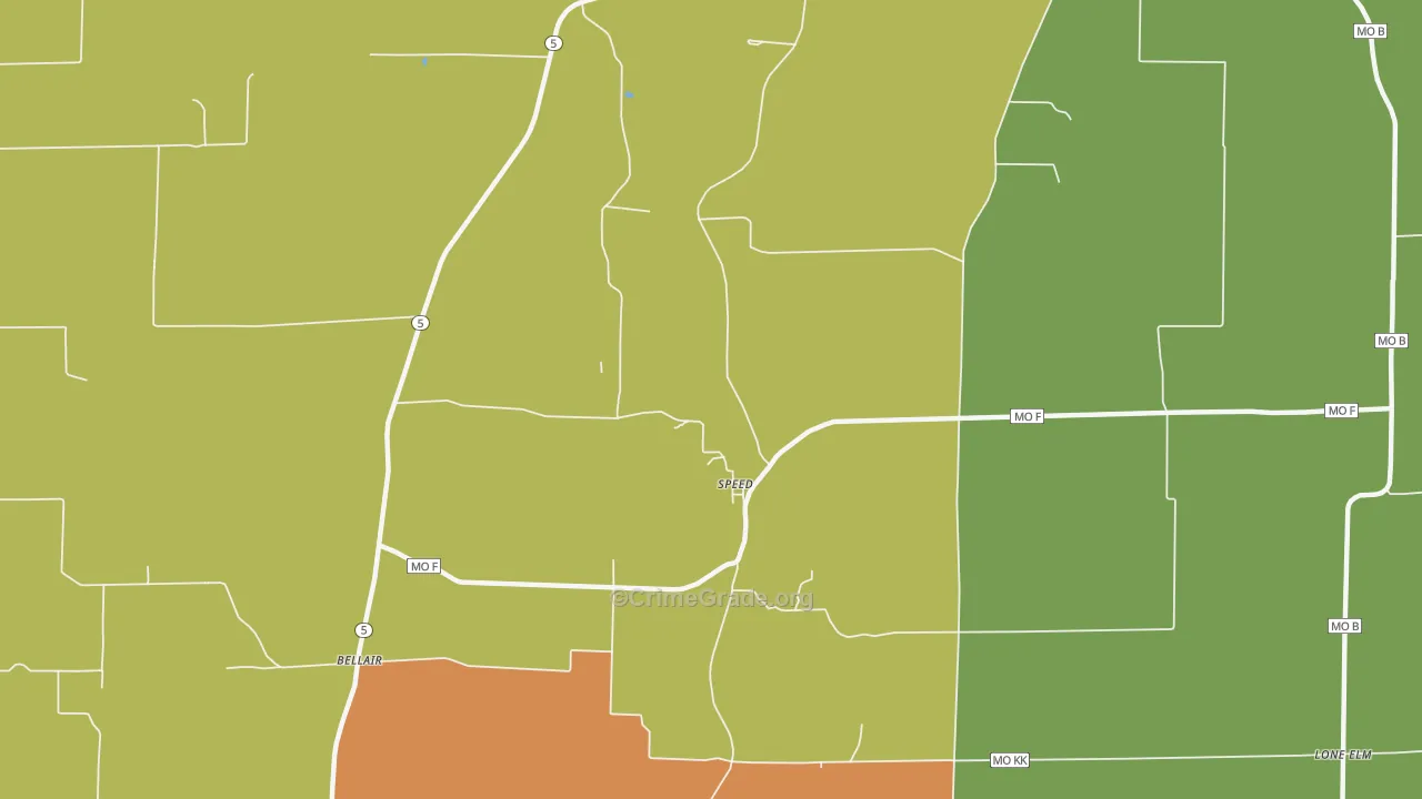 Speed, MO Map of Vandalism Rates