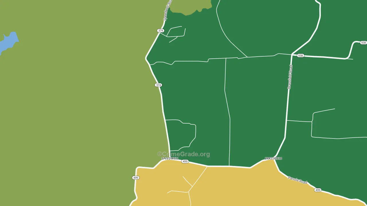 Speedwell, KY Map of Vandalism Rates