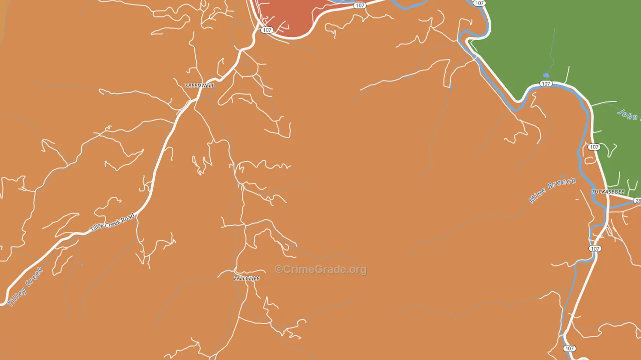 Speedwell, NC Map of Vandalism Rates
