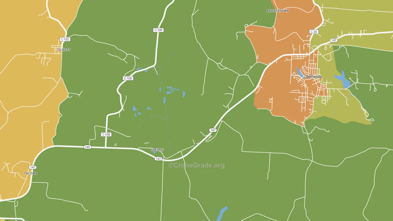 Speidel, OH Map of Vandalism Rates