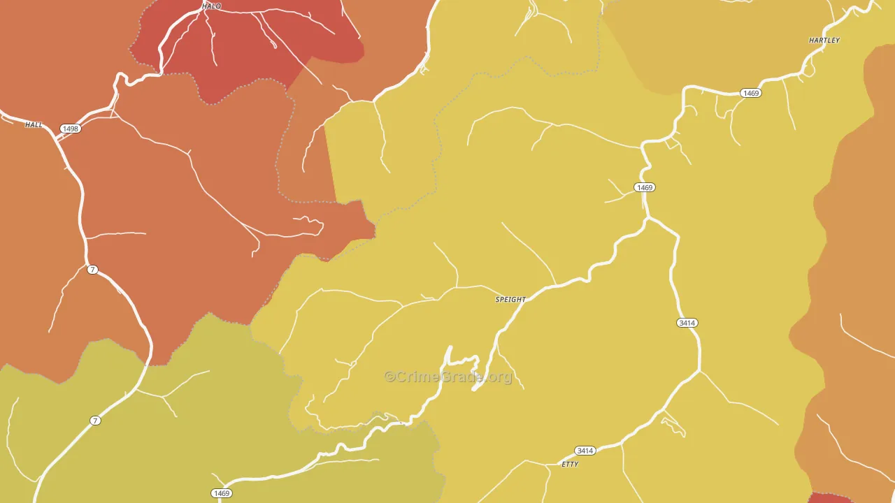 Speight, KY Map of Vandalism Rates