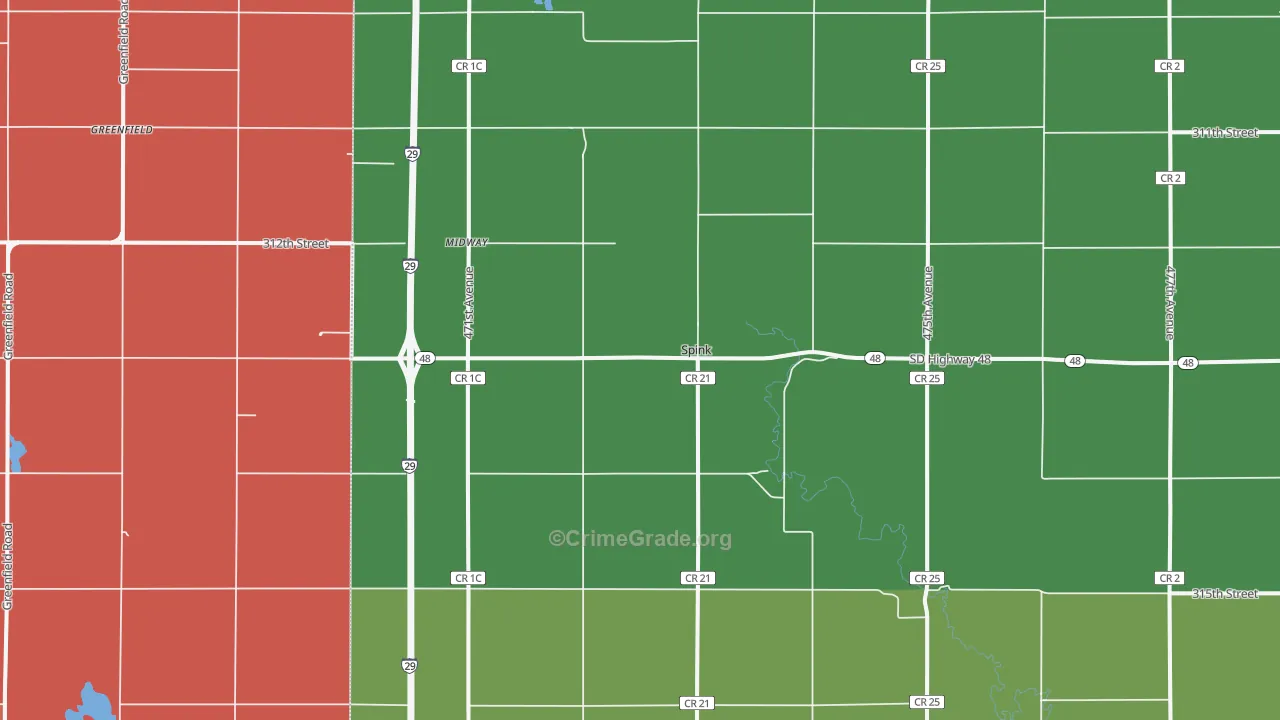 Spink, SD Map of Vandalism Rates