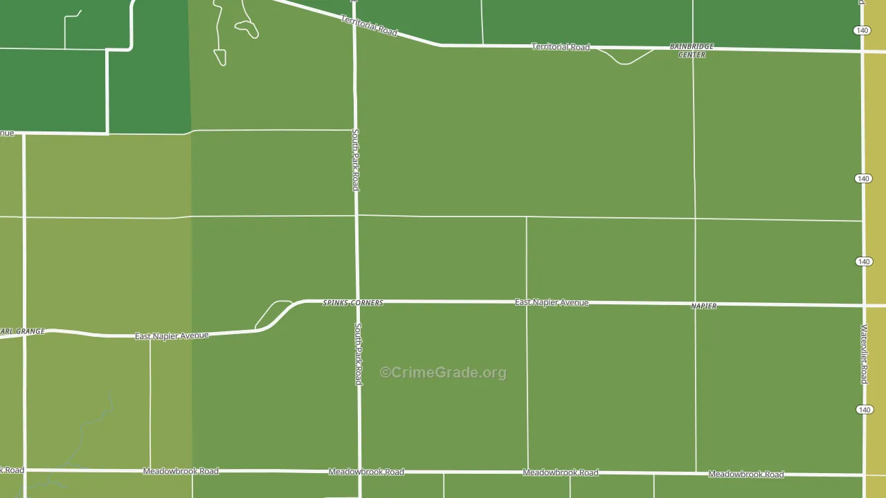 Spinks Corners, MI Map of Vandalism Rates